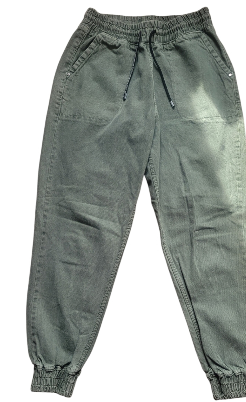 Urban Girls Olive Green Denim Wear Pull-On Pants